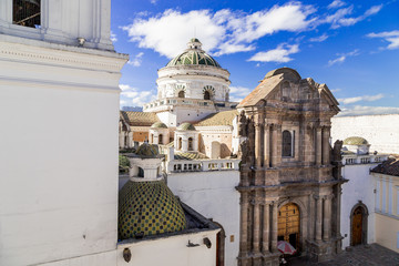 dome of La Compania church in Quito Ecuador South America
