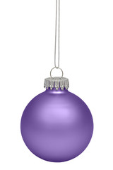 Purple christmas ball isolted on white background