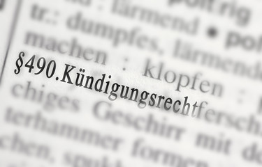 Fototapeta premium Kündigung