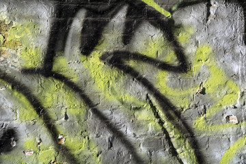 Rough wall and graffiti