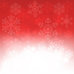 Christmas card with glowing snowflakes