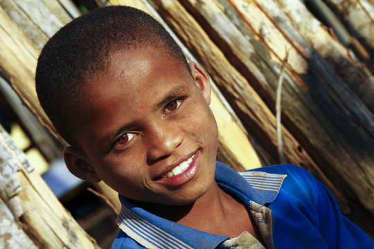 Cute african boy with beautiful smile - Madagascar