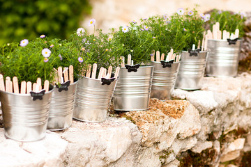 Fototapeta premium Plan de table fleuri