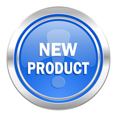 new product icon, blue button