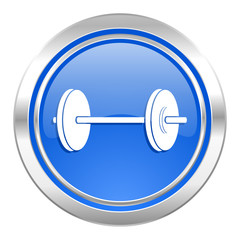 fitness icon, blue button