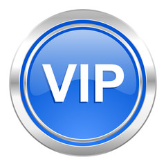 vip icon, blue button