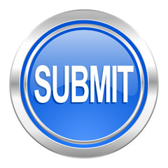 submit icon, blue button