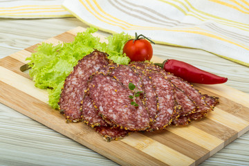 Sliced salami