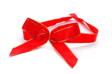 red and golden ribbon bow