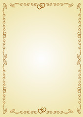 Original Romantic frame with hearts for congratulation