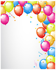 Abstract Colored Balloons Border