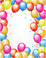 Colorful Balloons Frame