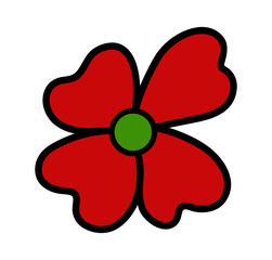 Red Daisy Clipart