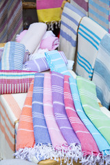 Turkish bath accessories, linen towels