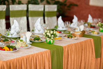 Wedding dinner party catering marriage table food