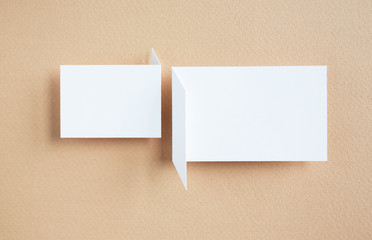 paper speech bubble on brown background