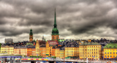 Fototapeta na wymiar View of Stockholm city center - Sweden