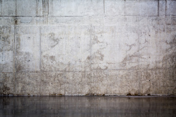 Grungy and smooth bare concrete wall