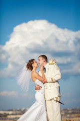 wedding bride groom kiss loving couple marrige