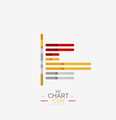 Line graph, chart icon