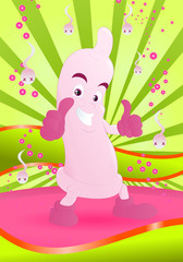 Obraz na płótnie Canvas pink condom