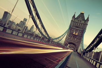 Tower Bridge morning traffic