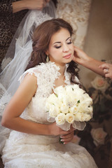 Naklejka premium beautiful bride wedding day