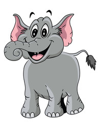 Elephant Cartoon Illustration