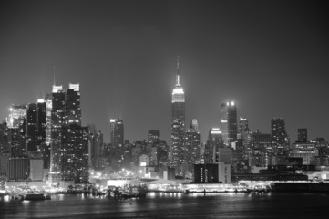 Fototapeta na wymiar New York City Manhattan black and white