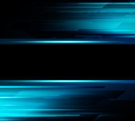 Abstract dark background with blue color light