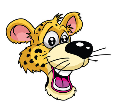 Cheetah head Cartoon