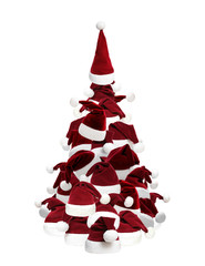 Weihnachtsbaum aus Mützen