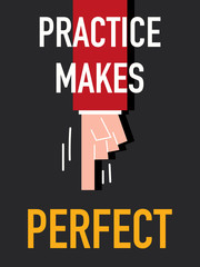 Word PRACTICE MAKES PERFECT