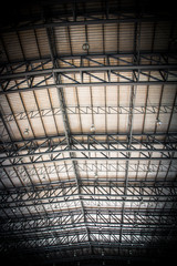 Detail of the structure of a stadium roof