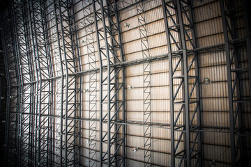 Detail of the structure of a stadium roof