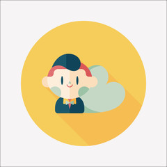 Valentine's day boy flat icon with long shadow,eps10