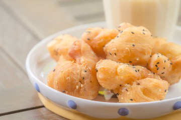 Soybean milk with deep-fried dough stick