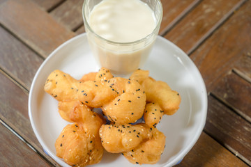 Soybean milk with deep-fried dough stick