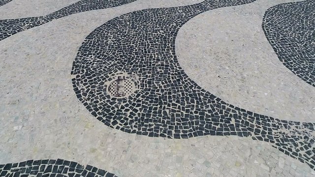 Copacabana Beach mosaic in Rio de Janeiro, Brazil