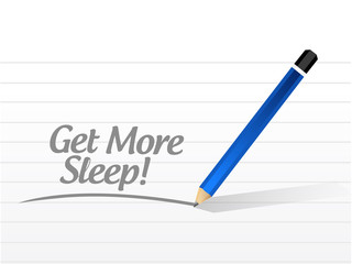 get more sleep message illustration