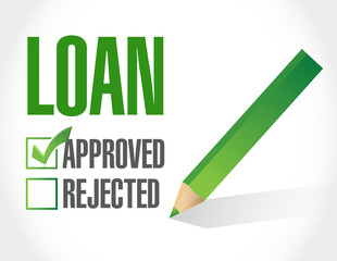 loan approved check mark illustration