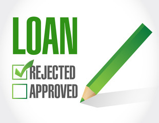 loan rejected check list illustration