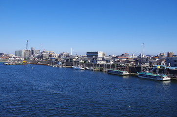 Fototapeta na wymiar 県境の旧江戸川