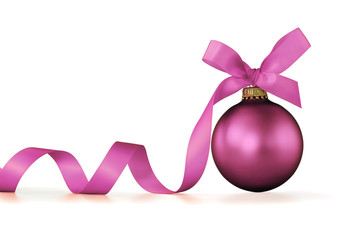 Christmas ball over white background