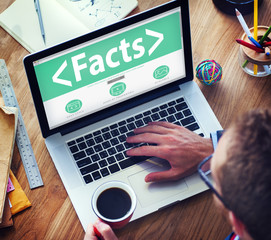 Facts Information Data Analysing Reality Concept