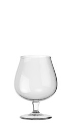 Empty wine glass on white background isolated