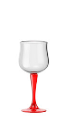 Empty wine glass on white background isolated