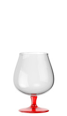 Empty wine glass on white background isolated