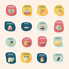 Valentine’s Day speech bubble banner flat design background se