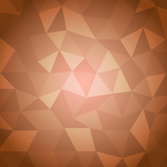 Abstract triangle with orange background